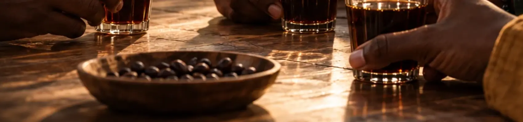 Le partage du café autour d'une table